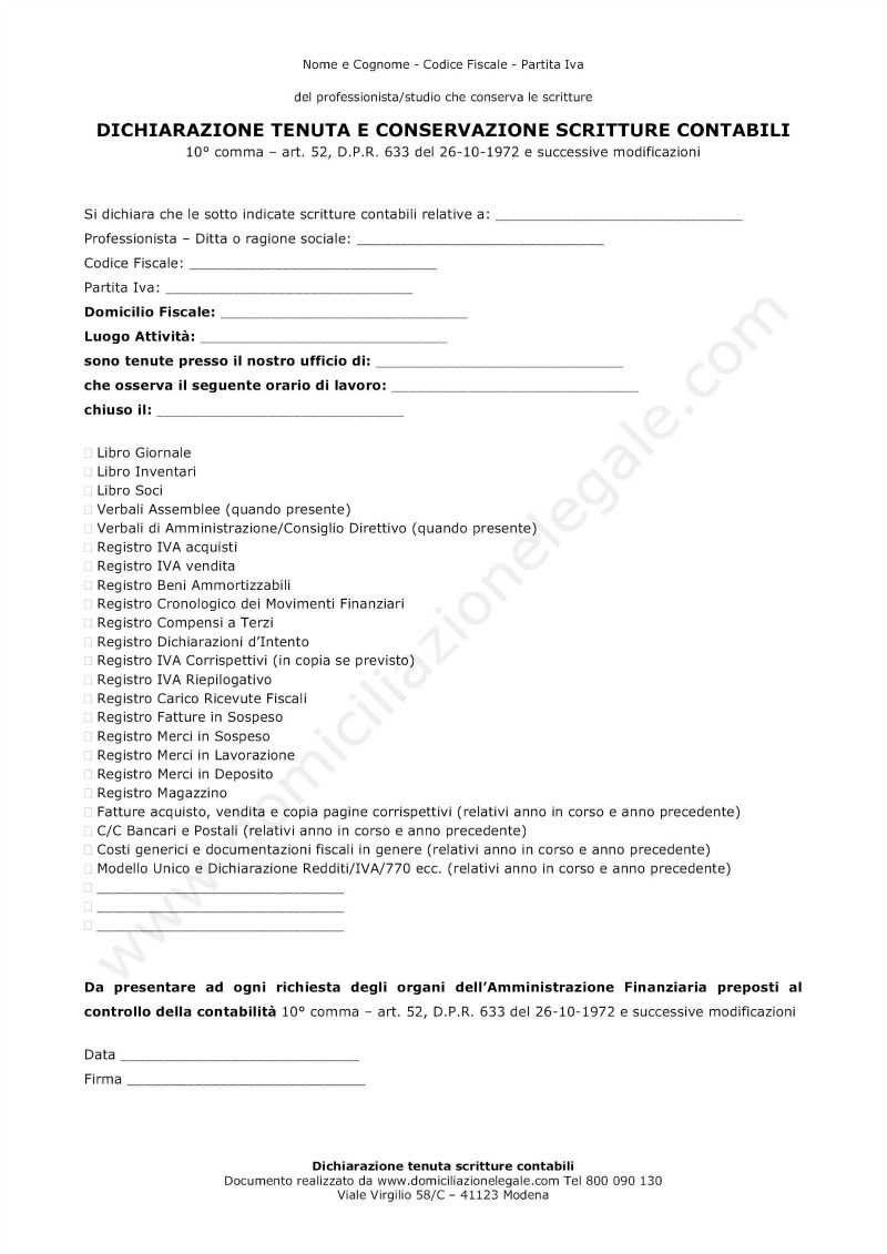 Scritture Contabili Conservazione Obblighi Scritture Contabili